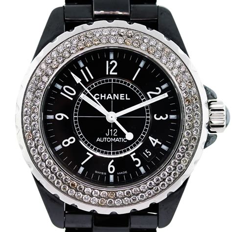 chanel j12 black ceramic and diamonds|chanel j12 ceramic watch price.